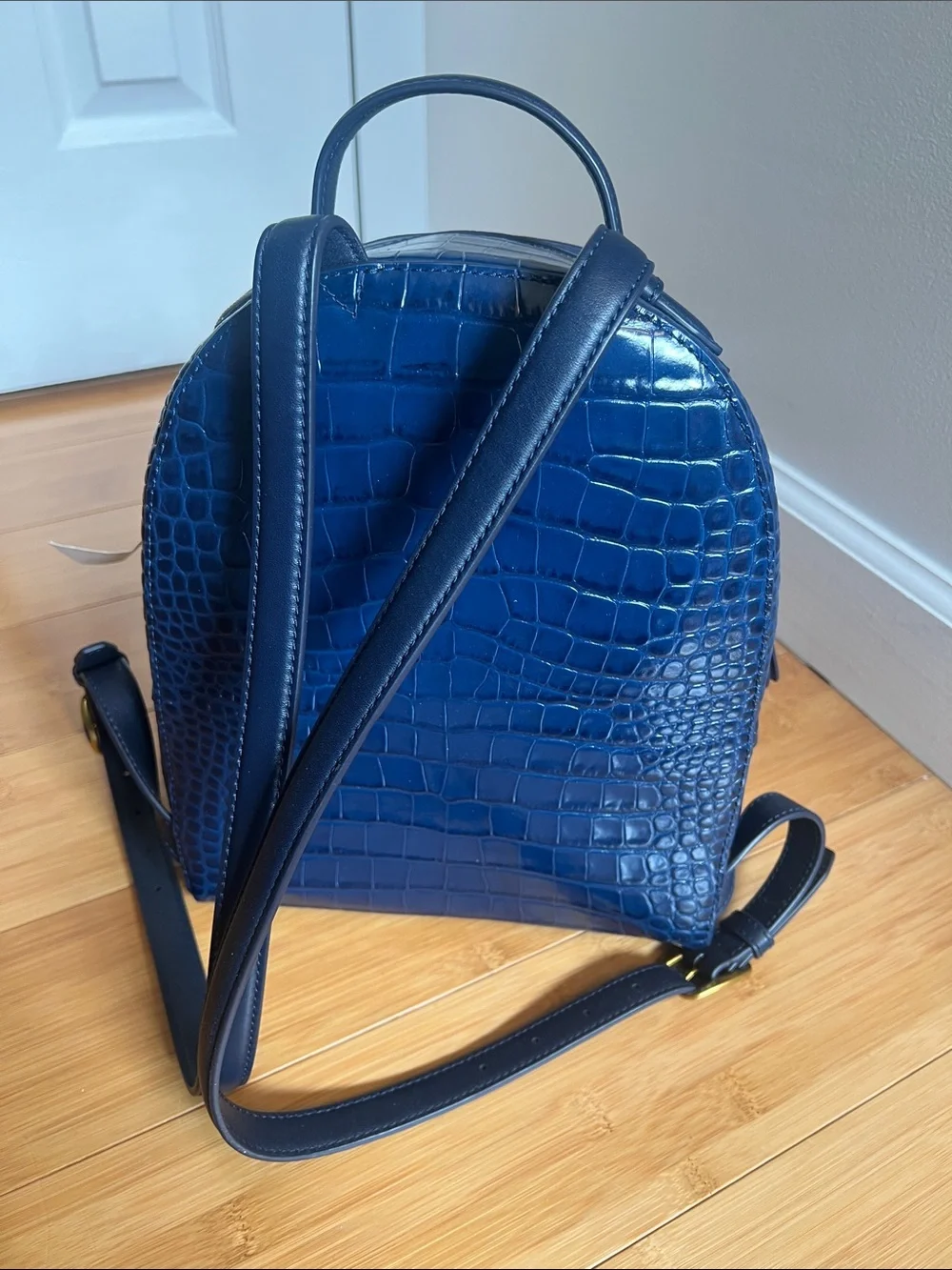 Tory Burch Croc Embossed Mini Backpack Women's Leather Backpack